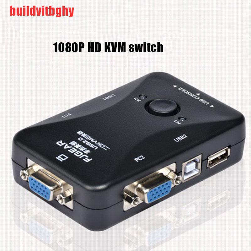 {buildvitbghy}New 2-Port USB 2.0 KVM Switch Mouse/Keyboard/VGA Video Monitor 200MHz 1920x1440 IHL