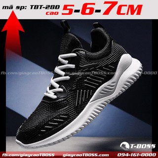 MẪU MỚI 2021 - giày Thể Thao độn đế 5cm - 6cm - 7cm, Tăng chiều cao TBT-28Đ - GIÀY CAO T-BOSS