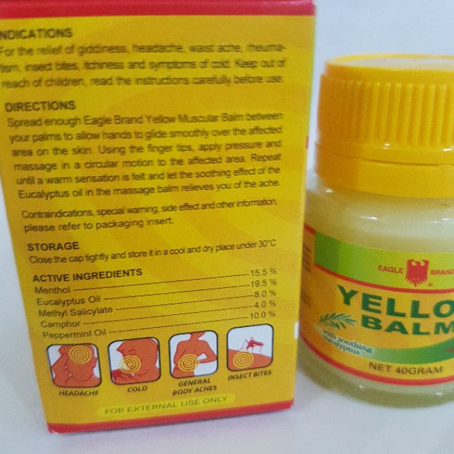 (❣️❣️❣️-5% LN cho quỹ Vacxin) Cao vàng Con Ó Yellow Balm 40g - Đông Anh Pharma