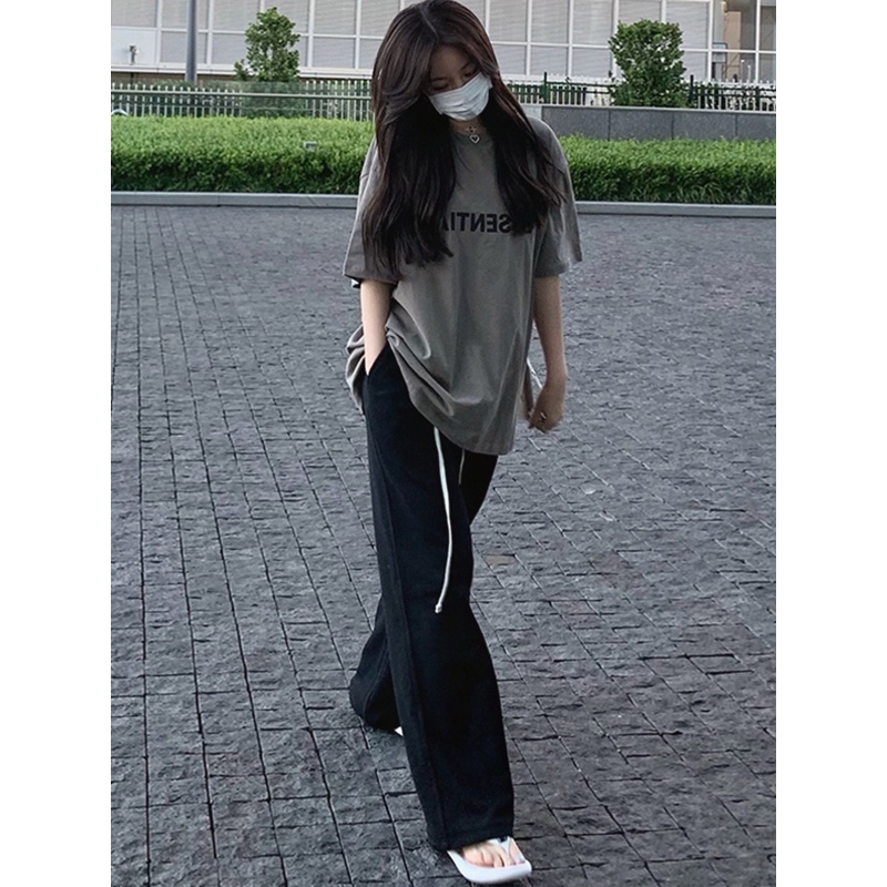 NRVP Áo thun tay ngắn cổ tròn 100% cotton thời trang phong cách Hàn Quốc cho nữ