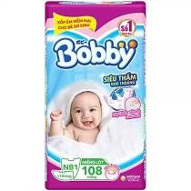 Miếng lót Bobby newborn 1-108 miếng(tặng 3 miếng tã dán size xs )