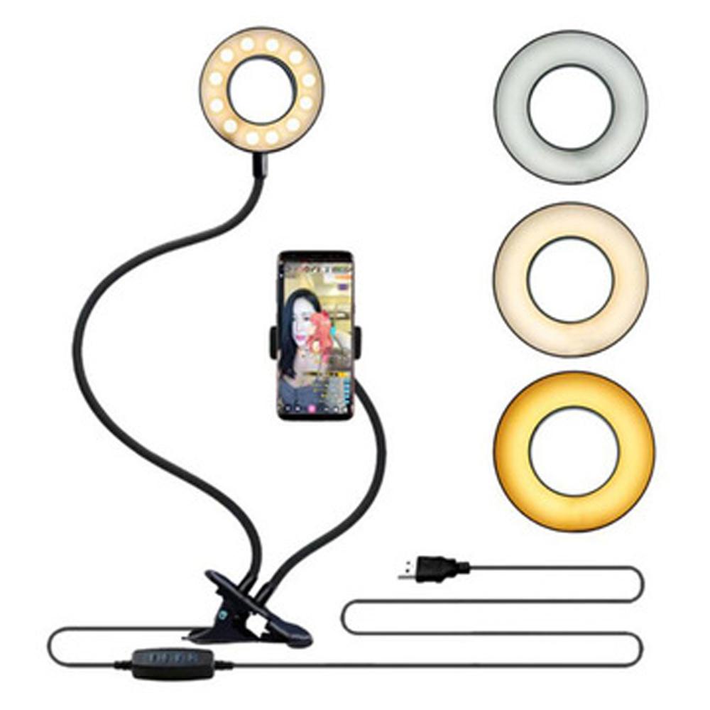 Đèn Selfie 12w Kèm Giá Đỡ Điện Thoại Cổng USB Tiện Dụng