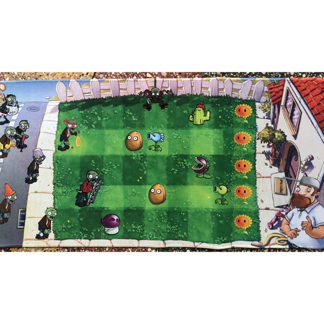 Thảm đồ chơi mô hình zombie vs plant