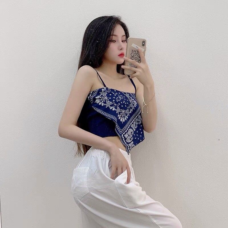 Áo kiểu hai dây thổ cẩm | BigBuy360 - bigbuy360.vn