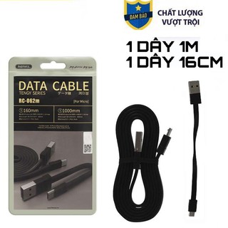 🌟chính hãng🌟 dây cáp sạc remax rc-062i 062i cổng lightning iphone ipad 1m tặng kèm 1 cáp 16cm chống gãy đứt,siêu bền