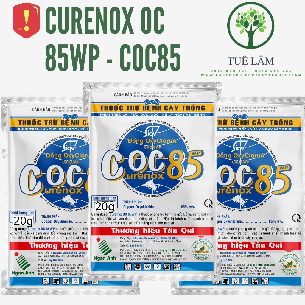Thuốc Bảo Vệ Thực Vật Bình Dương - COC 85 Curennox OC 85WP - COC85