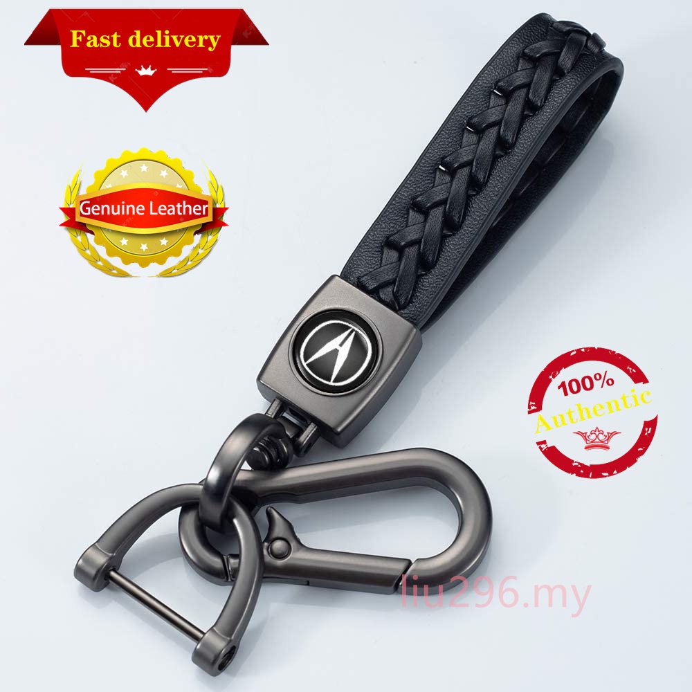 MỚI Da Cừu Mềm Thời Trang Da Hợp Kim Chìa Khóa Xe Kim Loại Logo Móc Khóa Chìa Khóa Fob Cho Acura