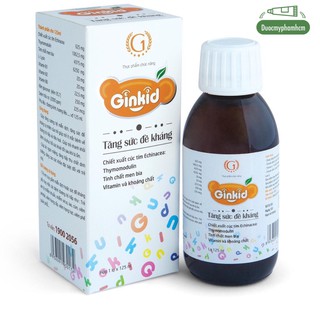 GINKID TĂNG SỨC ĐỀ KHÁNG-Hỗ trợ tăng cường sức đề kháng của trẻ