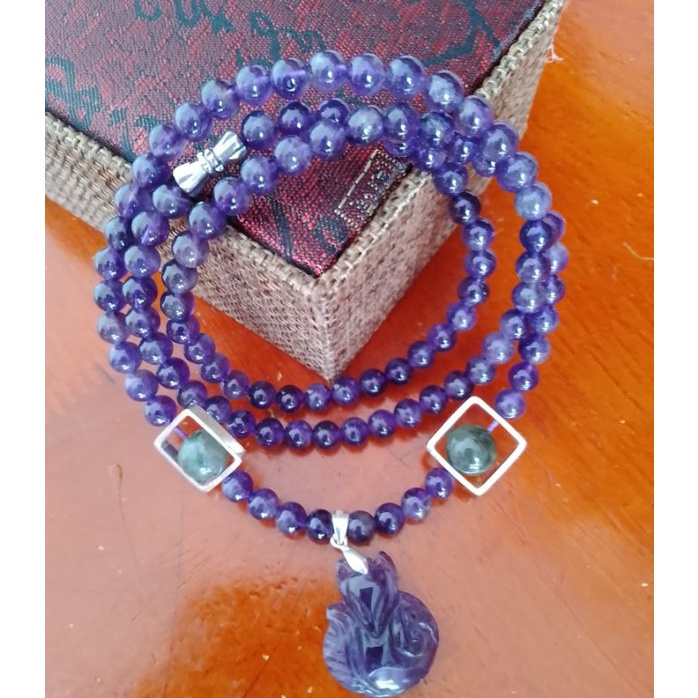 Chuỗi vòng quấn tay đeo cổ màu TA tím mic hồ ly tình duyên may mắn