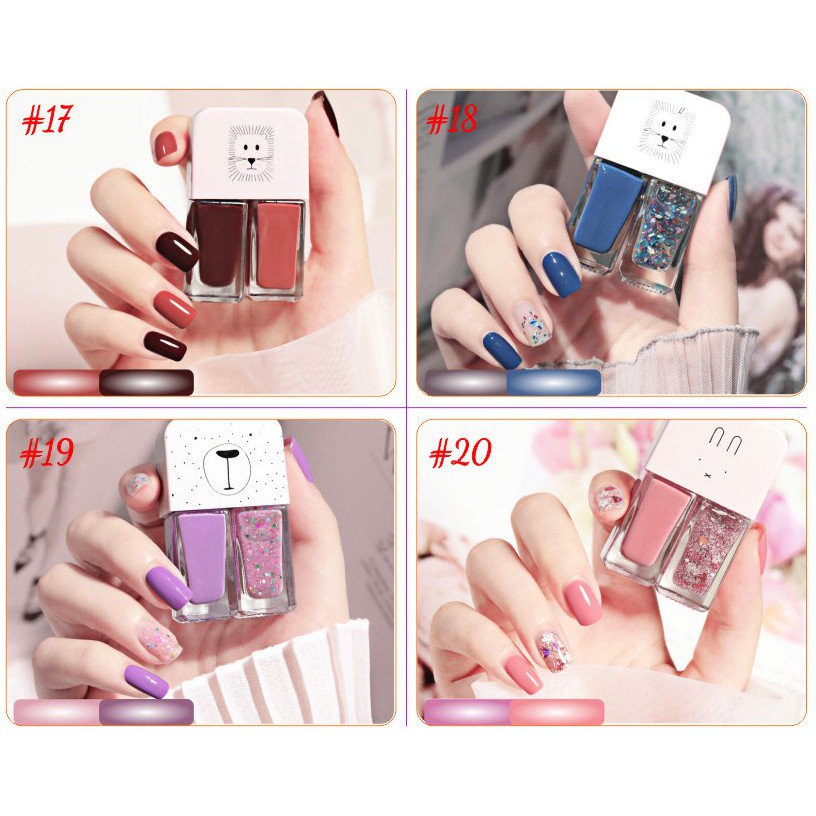 Set 2 chai sơn móng tay nhũ lì Fairy's Gift - Yadah - Chai 6ml nhiều màu xinh xắn