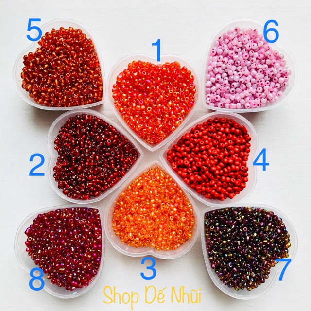 20gr Cườm Thuỷ Tinh Cỡ Đại 3~4mm