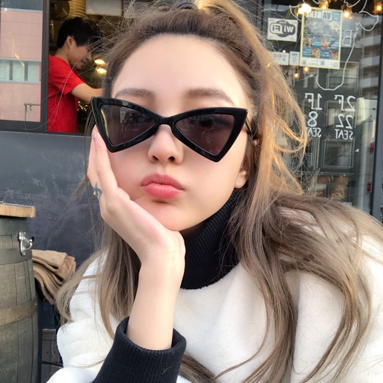 Kính mát KAIWENLOVE gọng mắt mèo tam giác phong cách Âu Mỹ cá tính thời trang cho nam và nữ