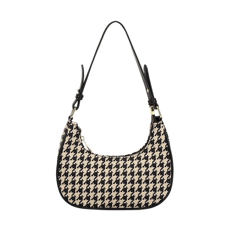 Túi kẹp nách túi đeo vai nữ kẻ da dạ én HQ 414