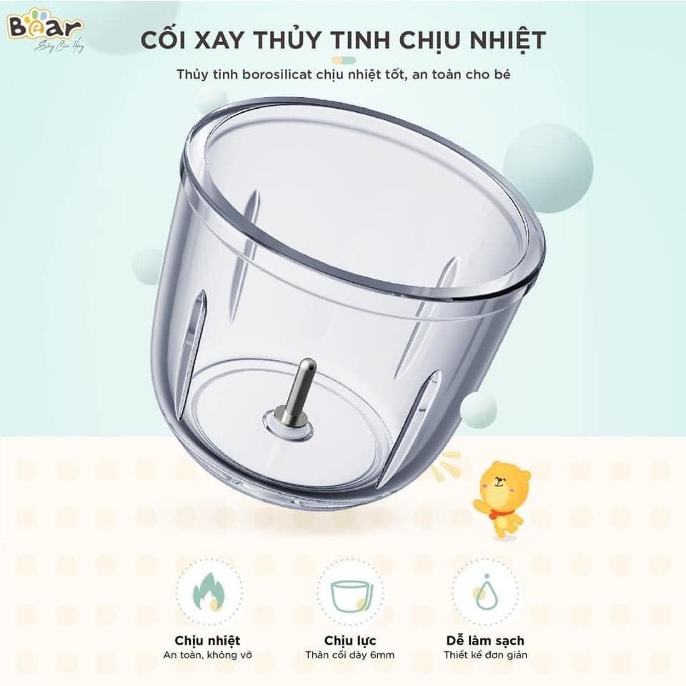 Bear [hàng chính hãng] - Máy xay ăn dặm 0,6L Xay đa năng phiên bản quốc tế, tiện dụng cho bé GR-B06V1