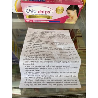 [CHÍNH HÃNG] QUE THỬ THAI CHIP CHIPS 2 VẠCH ĐỘ CHÍNH XÁC CAO