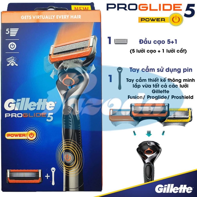 Dao cạo râu gillette 5 lưỡi Gillette Fusion Nhật Bản nội địa