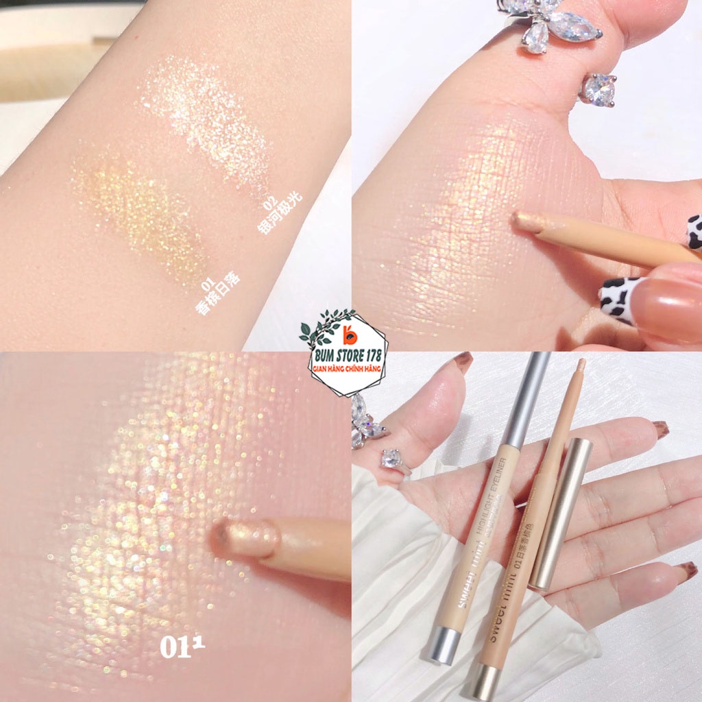Bút kẻ mắt sáp nhũ bắt sáng Sweet Mint, Kẻ mắt sáp nội địa trung đủ màu
