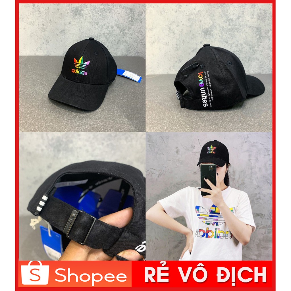 ⚡️[💖 FREESHIP XUẤT DƯ XỊN ] Mũ / Nón kết Thời Trang Adidas Pride Baseball Cap Black - GP2594 / Full Tag Code / Ảnh Thật