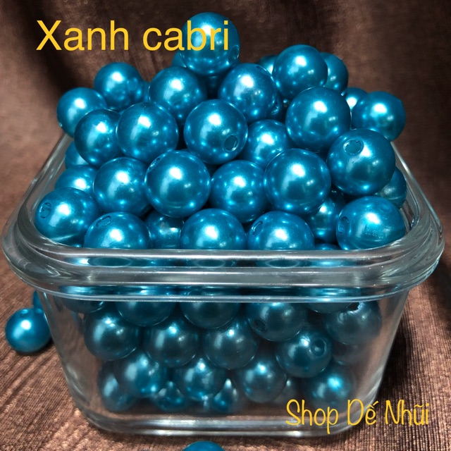 30 Hạt Trai Nhựa 12mm (Nhóm Màu Xanh)