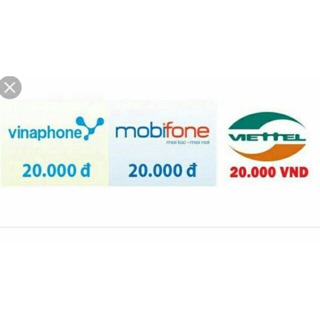 Mã thẻ Vina, Mobi, Viettel 20k