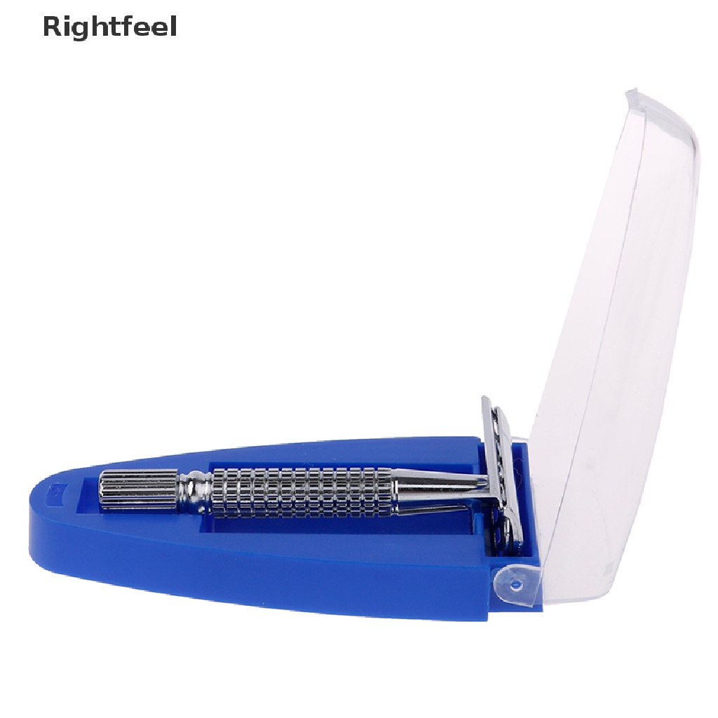 [Hàng mới về] Dao cạo râu tay cầm bằng thép hai cạnh cầm tay với lưỡi mới