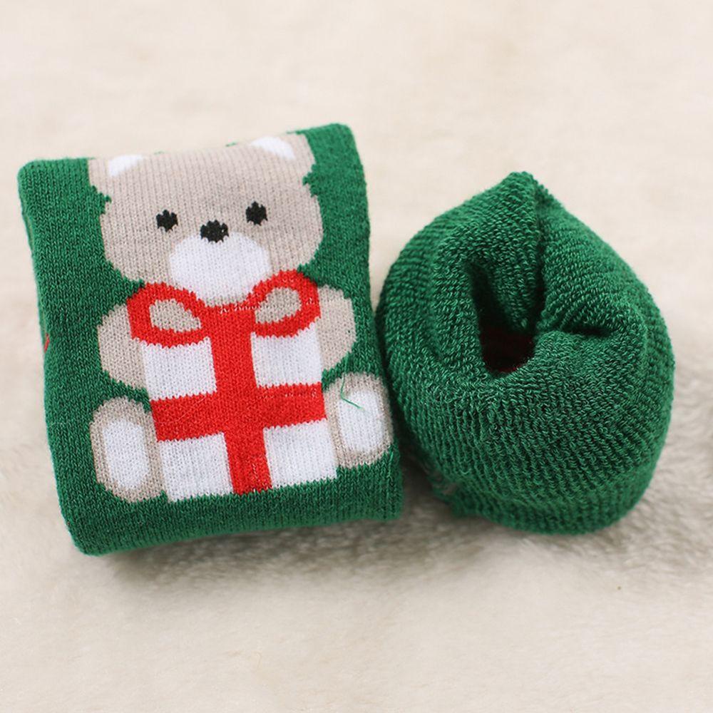 LAYOR1 Set 6 Đôi Tất Cotton Ngắn Hình Ông Già Noel Cho Bé