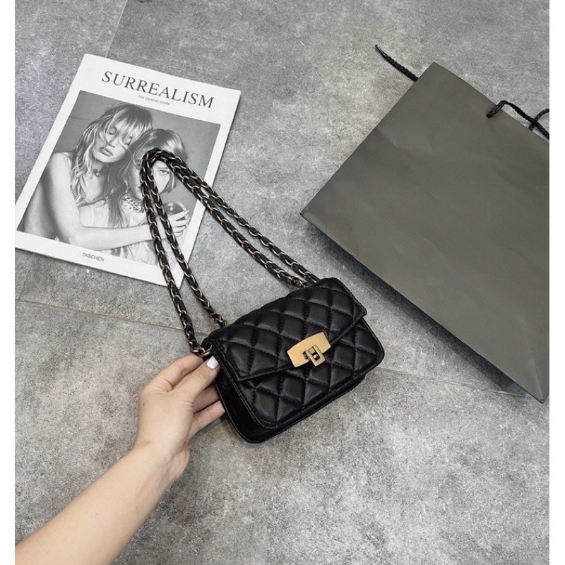 Túi xách mini đeo chéo nữ đẹp nhỏ gọn đi chơi giá rẻ thời trang phong cách Khoá Gập Ckk