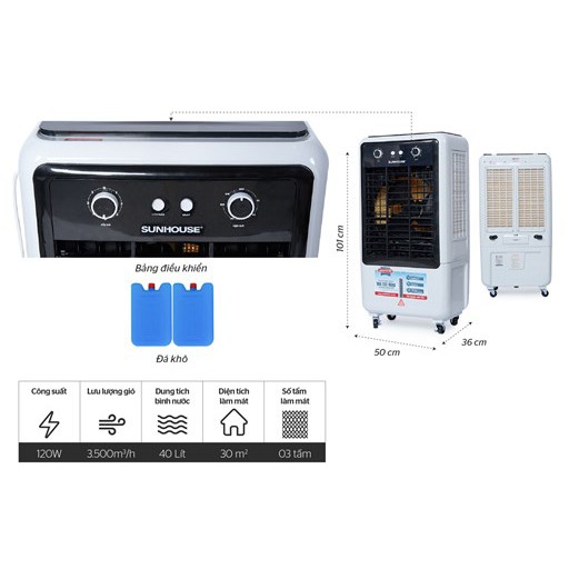 Quạt điều hòa Sunhose  SHD7750 220W 40L -  Hàng trưng bày chưa qua sử dụng