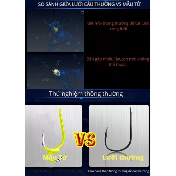 Lưỡi câu cá cao cấp Mẫu Tử ShenGou vỉ 10 cái