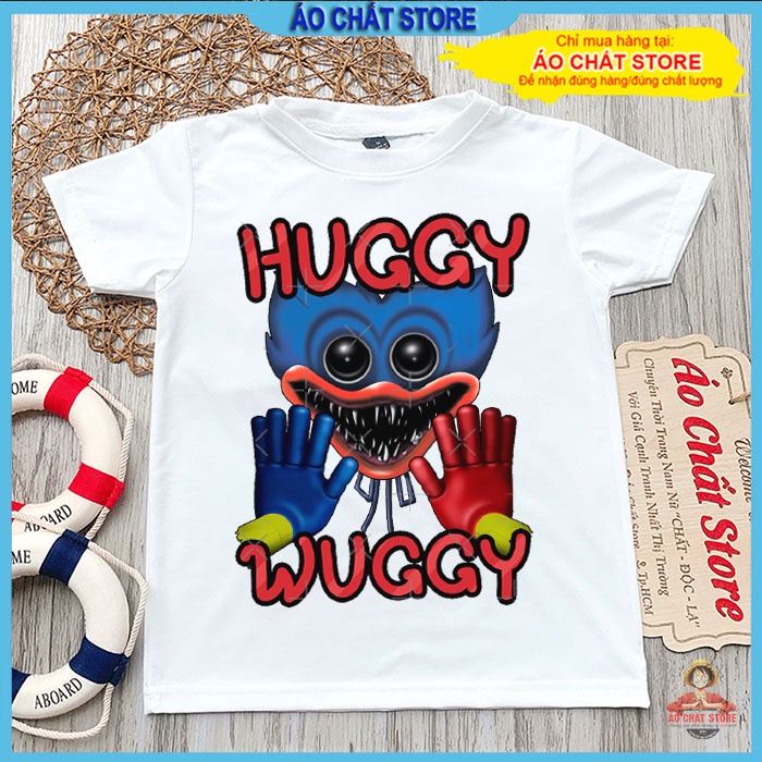 Áo Thun Poppy Playtime Huggy Wuggy màu trắng cho bé trai bé gái nhiều mẫu cực đẹp PP01 | Áo Chất store