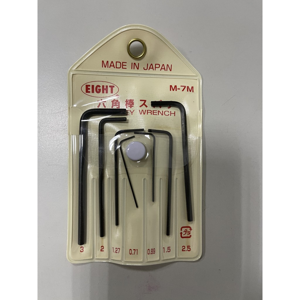 Bộ Chìa Lục Giác MINI M-7M EIGHT JAPAN, Bộ Chìa Lục Giác Siêu Nhỏ M-7M EIGHT JAPAN, M-7M HEX KEY WRENCH