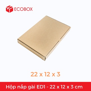 25 hộp carton nắp gài ed1 - 22x12x3cm