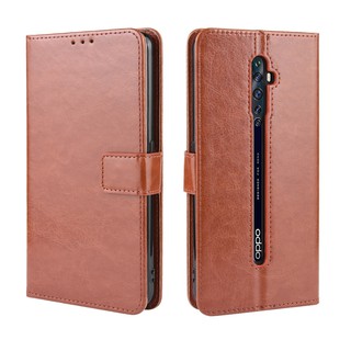 Bao da điện thoại màu trơn thanh lịch cho OPPO Reno2 F Reno 2 2F Reno2F