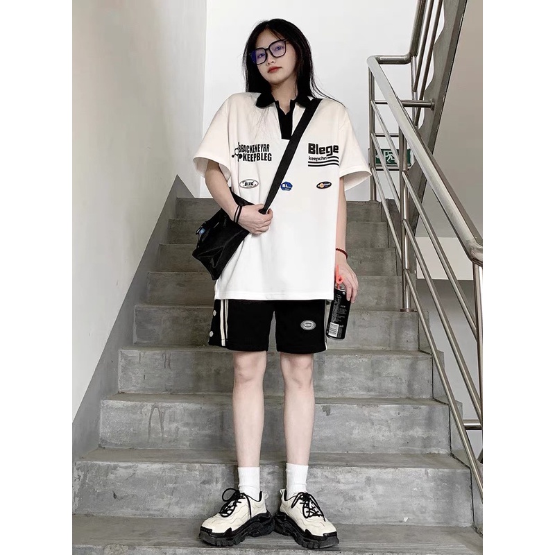 Áo thun polo uniex Blengcn tay lỡ fomr rộng , áo thun cổ bẻ nam nữ chất liệu cá sấu mềm và mát - trẻ trung - năng động