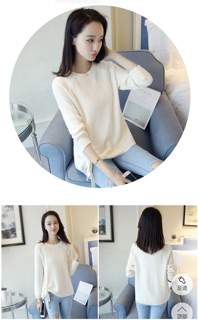 MS012 Áo len cổ tròn thắt nơ PhuLinhShop