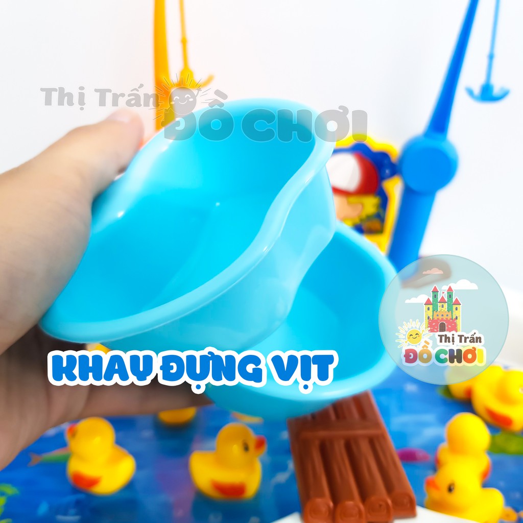 Đồ chơi câu cá cho bé hình vịt con màu vàng, hồ bơi có nam châm , có nhạc 685-30 - Thị trấn đồ chơi