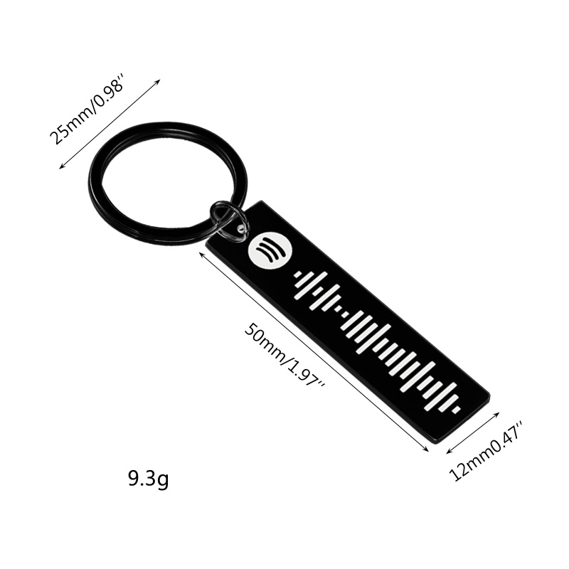 Móc Khóa Hình Nốt Nhạc Mojito Bằng Thép Không Gỉ