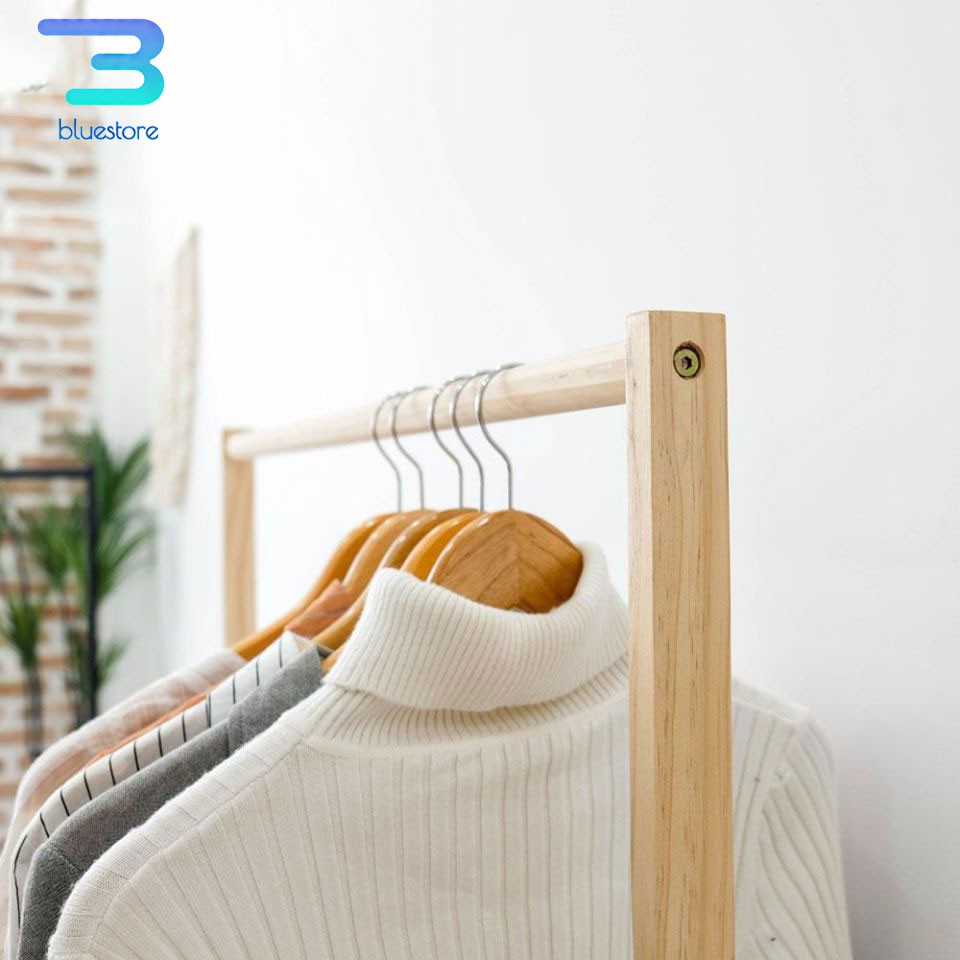 Giá Treo Quần Áo Thanh Đơn - Kệ Treo Quần Áo Gỗ Thông Nhập Khẩu - Phong Cách Hàn Quốc Tự Lắp Ráp Dễ Dàng KT 120x80x50 cm | BigBuy360 - bigbuy360.vn