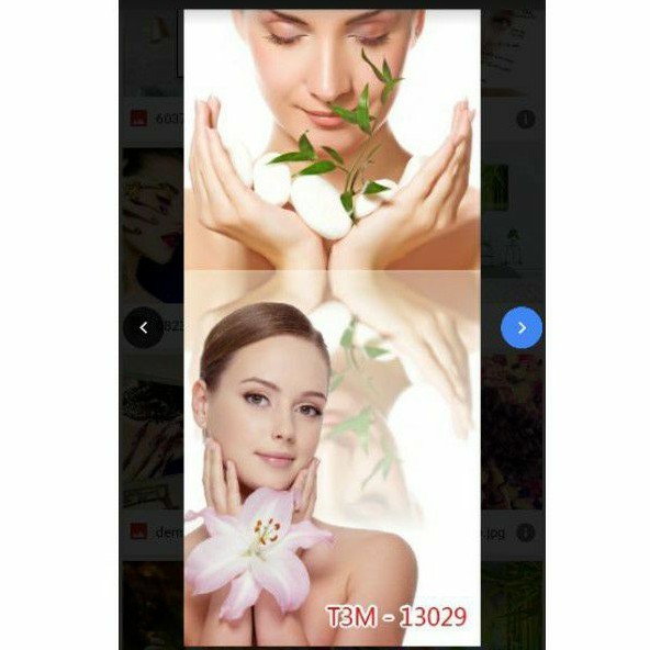 tranh dán tường 3D trang trí quán Spa