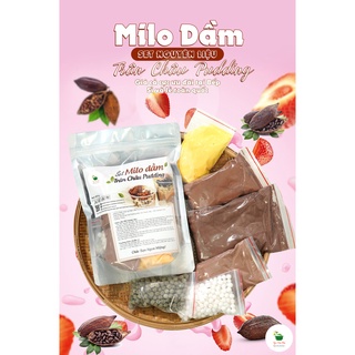 Set ngyên liệu chè milo dầm, ca cao dầm tặng kèm công thức và pudding - góc của mẹ