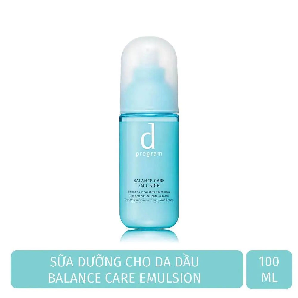 Sữa Dưỡng D Program Cho Da Dầu &amp; Hỗn Hợp Nhạy Cảm Balance Care Emulsion 100ml