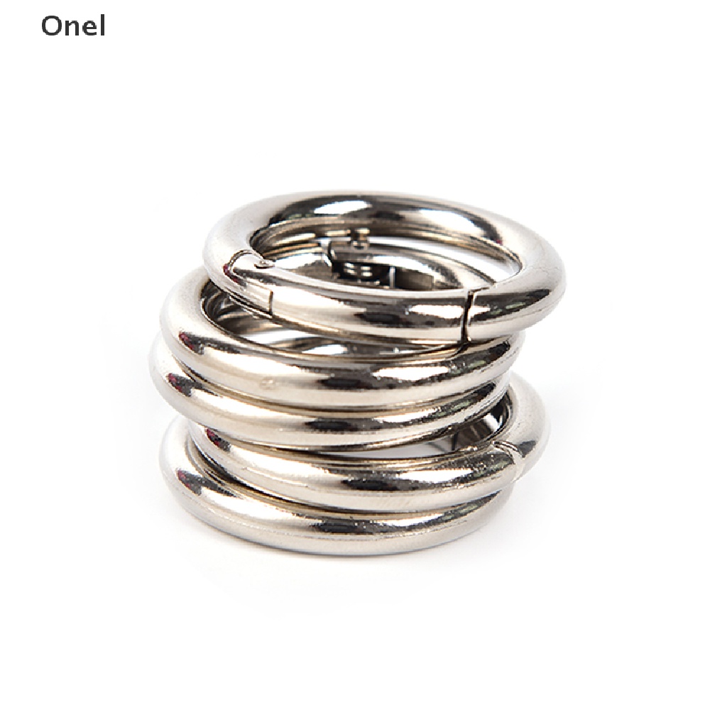 Set 5 móc khóa tròn bằng kim loại 35mm