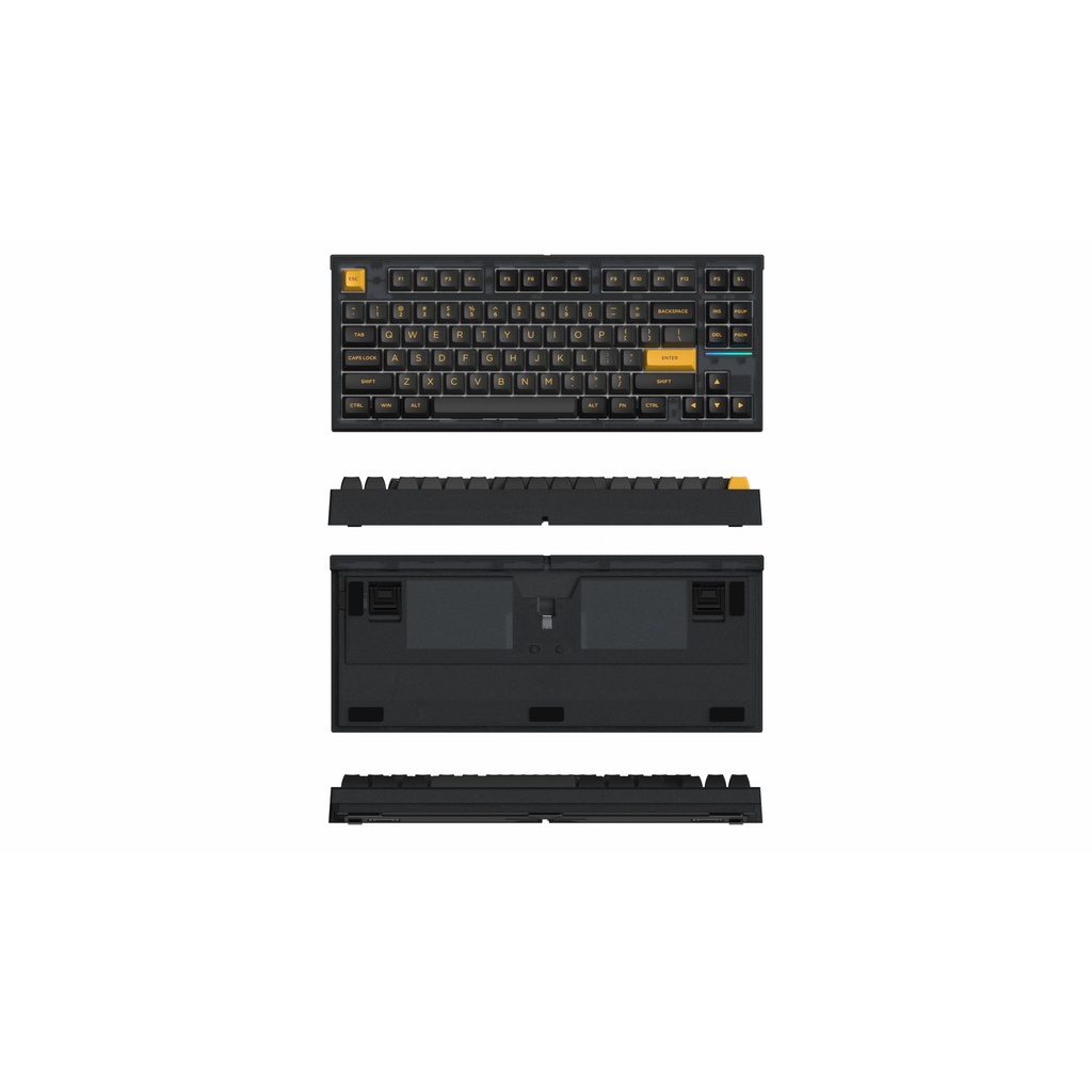 Bàn phím cơ FL-Esports FL750 Polar Night Black/ Marshmallow I Gasket Mount I 3 Mode