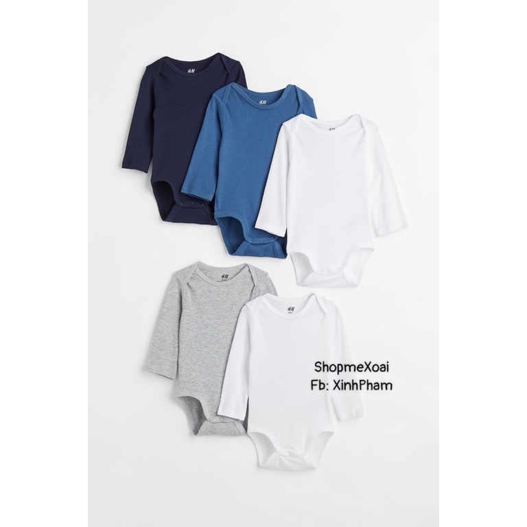 BODYSUIT HM DÀI TAY SIZE (9-12M/8-10KG) XUẤT DƯ XIN CHO BÉ TRAI/BÉ GÁI