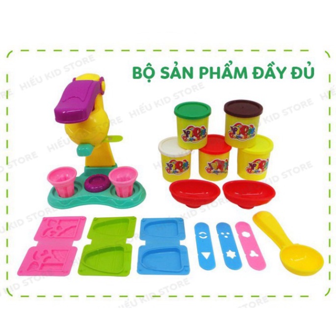 Đồ Chơi Đất Nặn, Đất Sét Làm Kem Cho Bé Thỏa Sức Sáng Tạo Kèm 5 Hộp Đất Nặn