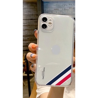 Ốp lưng iphone silicon trong suốt Kẻ sọc Thom cho iphone 67/8/plus/splus/x/xr/xsmax/11pro max11/12pro max/13pro max-T125
