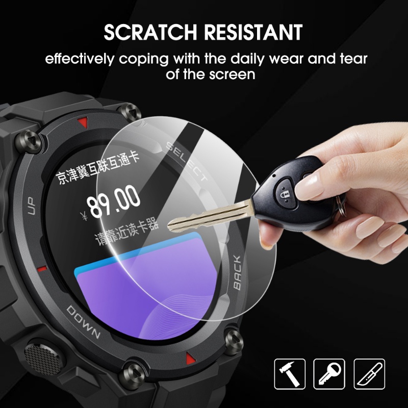 Kính Cường Lực HD Trong Suốt Bảo Vệ Toàn Màn Hình Chống Dầu Chống Nước Cho Amazfit T-Rex / Amazfit T-Rex Pro