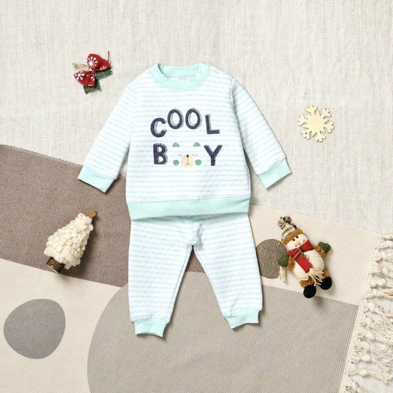 Bộ kẻ Moon vải trần bông ( 6M-3Y)