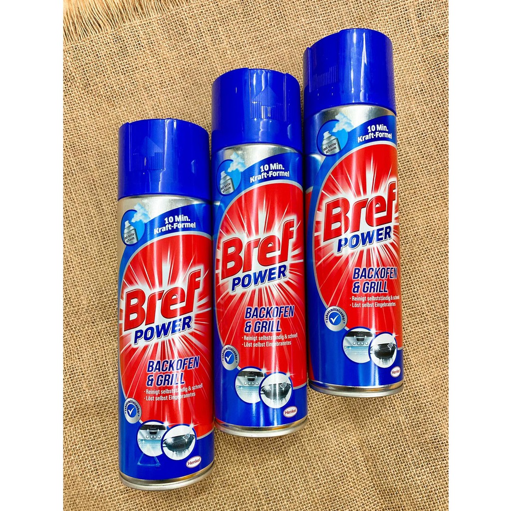CHAI XỊT BỌT BREF POWER VỆ SINH LÒ NƯỚNG - NỒI CHIÊN KHÔNG DẦU - VỈ NƯỚNG - KHAY NƯỚNG ...