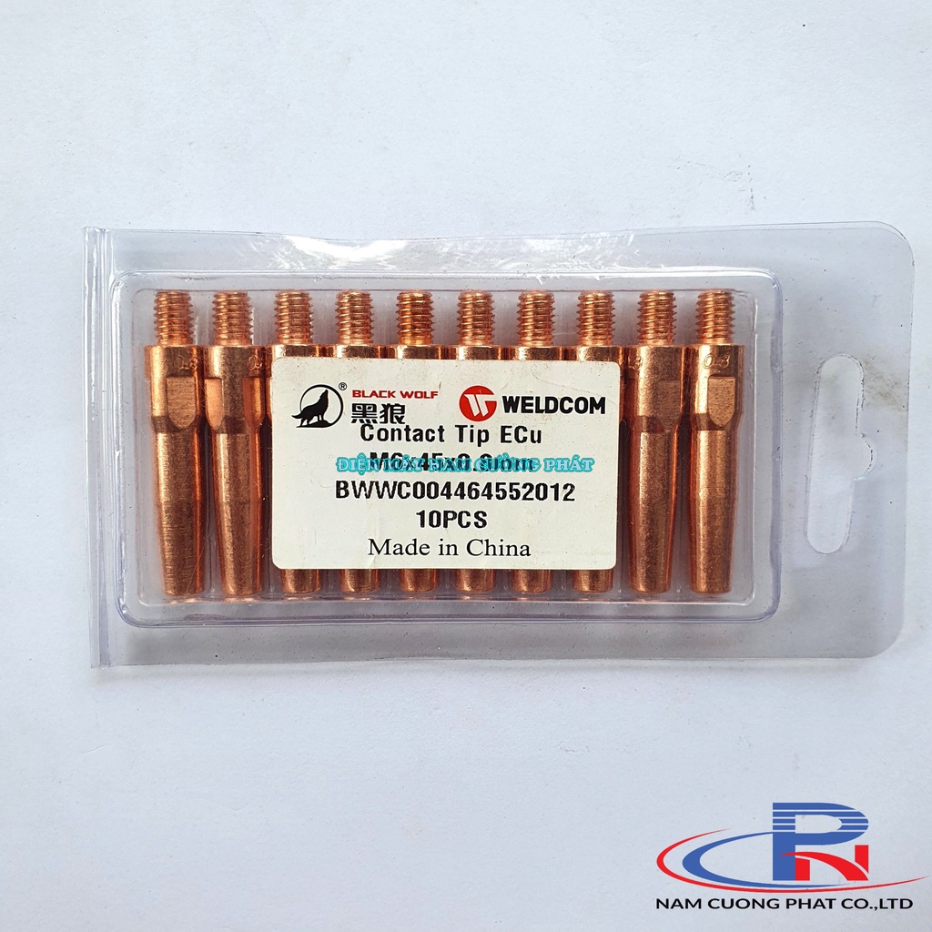 Bép hàn dùng cho máy hàn Mig M6x45- 1 cái